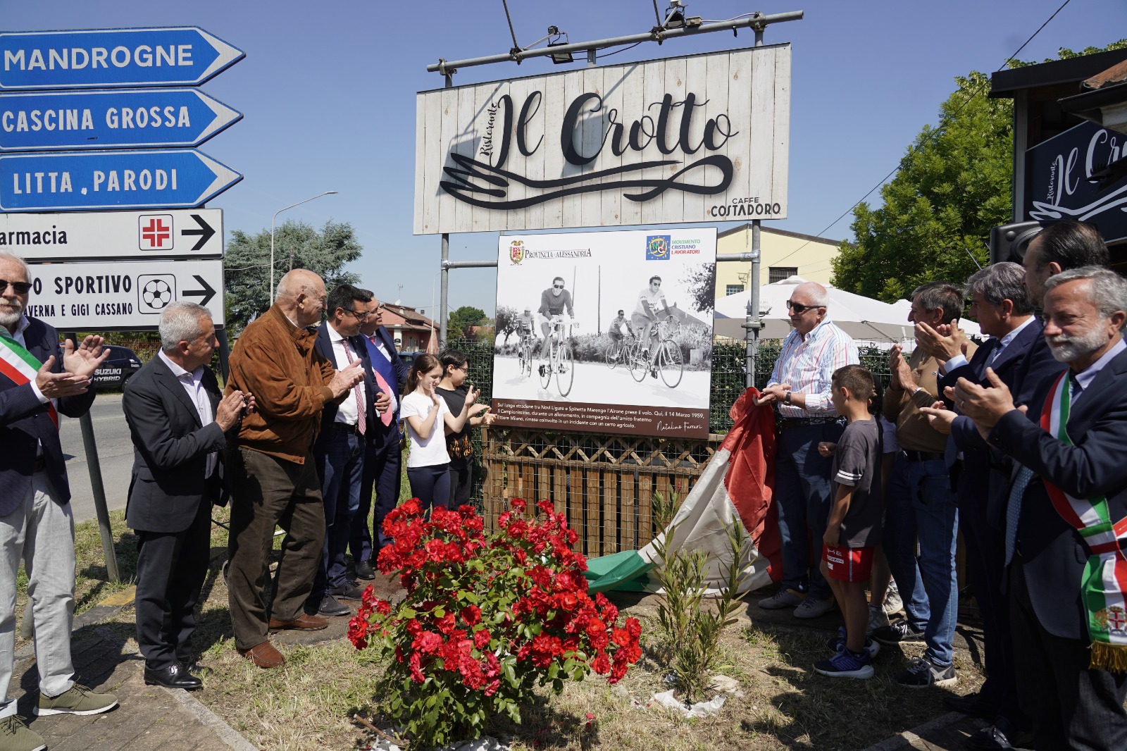 Litta Parodi: scoperta la targa che ricorda l’incidente di Fausto Coppi del 1959