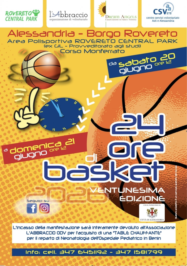 Sport e solidarietà: sabato e domenica ritorna la 24OreBasket di Borgo Rovereto